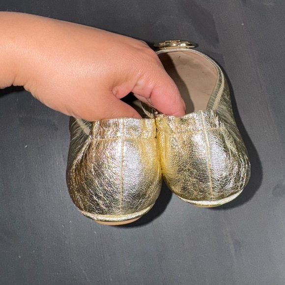 Tory Burch Gold leather ballerina flats - Picture 10 of 10